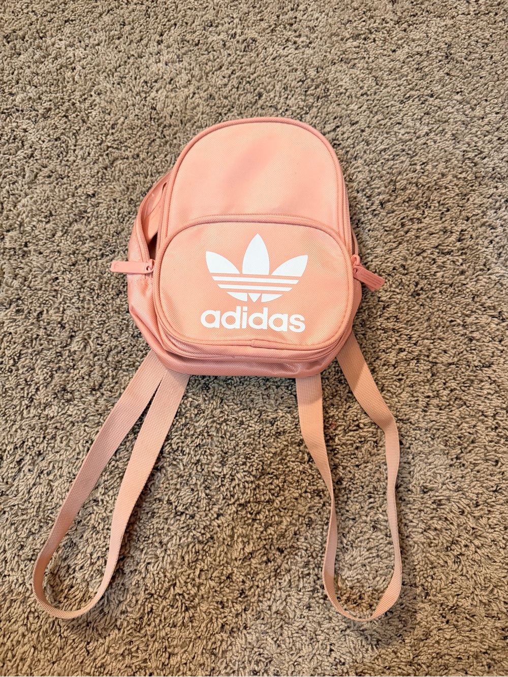 adidas Pink Mini Kids Backpack with White Trefoil
